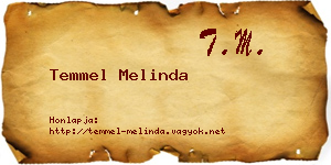 Temmel Melinda névjegykártya